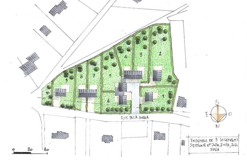 Plan masse de 9 lots sur un terrain à Sendrogne (Sprimont) - 2